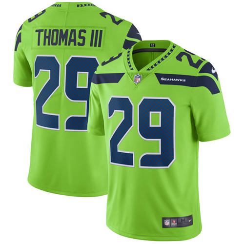 Nike Seahawks #29 Earl Thomas III Green Men's Stitched NFL Limited Rush Jersey